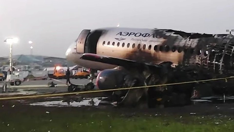 Passengers tell of the terrifying moment they escaped from the burning Russian plane
